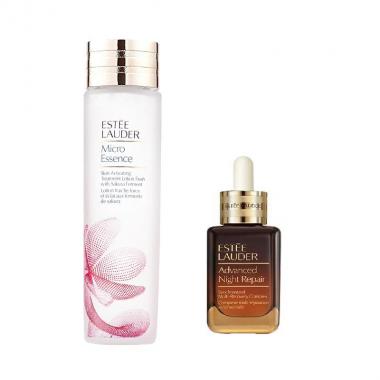 雅诗兰黛小棕瓶精华50ml+雅诗兰黛樱花原生液200ml