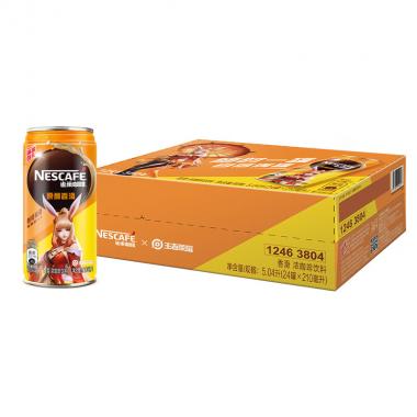 雀巢咖啡(Nescafe) 即饮咖啡 香滑口味 咖啡饮料 原醇香滑 210ml *6罐（包装款式随机）